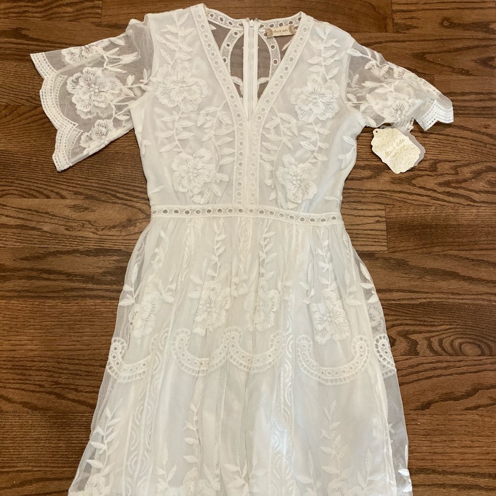 Altar’d state white lace dress